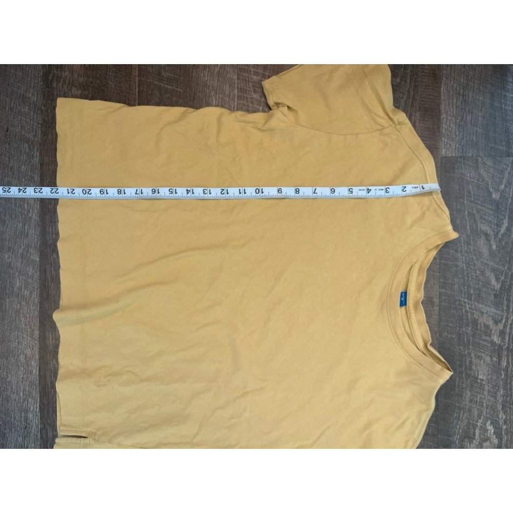 Old Navy Vintage Tee Mustard Yellow Cotton Short Sleeve Boxy Crop Top Womens M - Picture 5 of 6